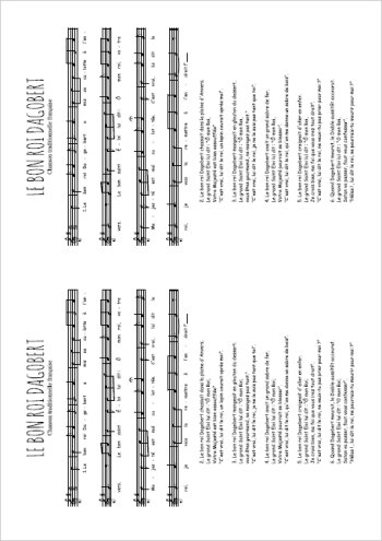 Le bon roi Dagobert Partition gratuite
